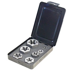 HHIP 1017-0007 7 Piece M6-M20 Hexagon Rethreading Die Set