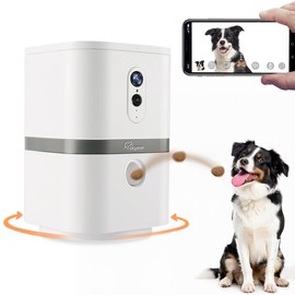 SKYMEE Petalk AI II Dog Camera Automatic Treat Dispenser, 5G WiFi Pet Camera with 180° Pan Full-Room View