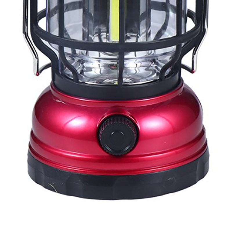 Outdoor Solar Camping Lantern USB Rechargeable Retro Camping Light COB
