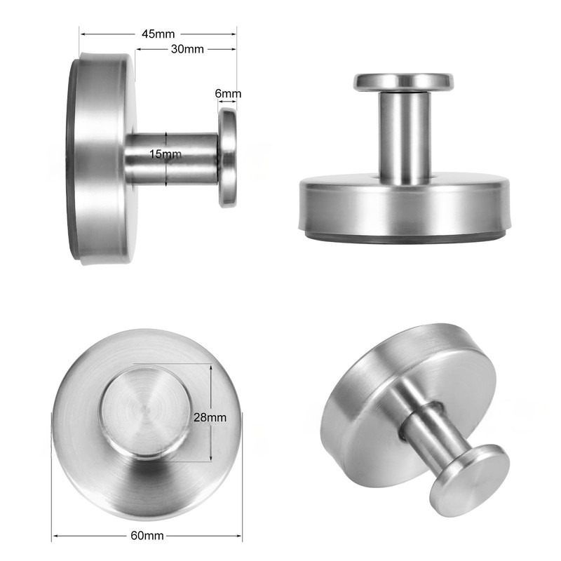 fentar Stainless Steel Suction Cup Hooks for Shower, Bathroom, Kitchen,