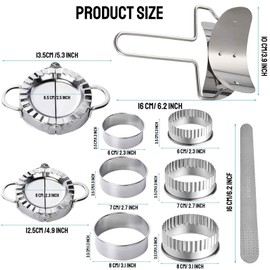 Dumpling Maker, Dumpling Cutter, Dumpling Shaper Set, Stainless Steel Ravioli Cookie Cutter, Ravioli Maker, Dumpling Wrapper Mold, Pirogge Cutter, Stainless Steel Ravioli Maker Set, Kitchen Gadgets