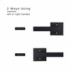 Linkaa Dummy Lever Matte Black Door Handle，Black Knobs Interior Levers