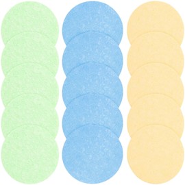 Esponjas Faciales Comprimidas de Pulpa de Madera, 30 Piezas Mezcla de Colores, Diámetro 70 Mm, Grosor 8 Mm al Hidratar, Esponja Limpiadora para Maquillaje y Limpieza Facial