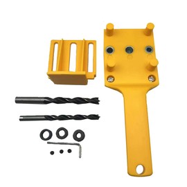 WEITARI 8Pcs/Set Woodworking Punch Hole Locator Drill Guide, Self Centering Doweling Jig Wood Board Connection Drill Locator Drilling Doweling Guide Tools for Carpentry yellow