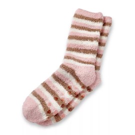 Earth Therapeutics Socks Thera Soft Cozy Shea Butter Infused Pink Gold White NEW