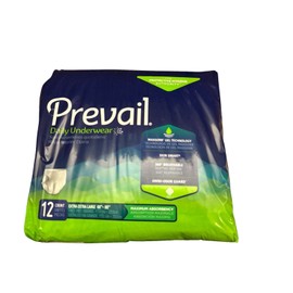 Prevail Adult Daily Disposable Underwear XXL Maximum Absorbency 12 Ct