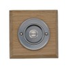Modern Living Square Wireless Doorbell in Natural and Brushed Nickel
