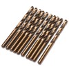 10Pcs Twist Drill Bit High Speed Steel Straight Shank Hole