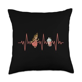 Khmer Thai Lao Apsara princess girl pink boba tea heartbeat Throw Pillow