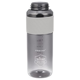 PINKAH 35OZ Water Bottle with Straw & Handle, Leakproof Tritan Plastic Water Bottle for Fitness, Yoga and Outdoor Sports, Grey