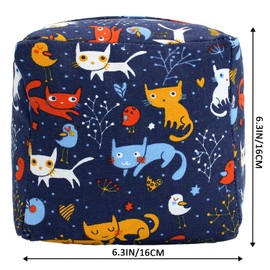 SANFERGE Decorative Door Stopper, Weighted Fabric Door Stopper with Handle, Heavy-Duty Square Door Floor Stop for Bedroom, Living Room, Interior, Doors