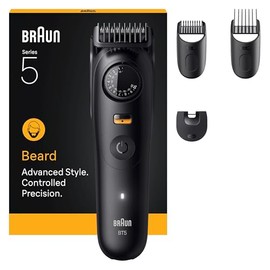 Braun BT5520 Series 5 Beard Trimmer + 4 Accessories 40 Length Settings Sharp Blade Black