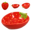 Zerodeko Strawberry Ceramic Bowls Porcelain Fruit Shape Serving Bowls Deep