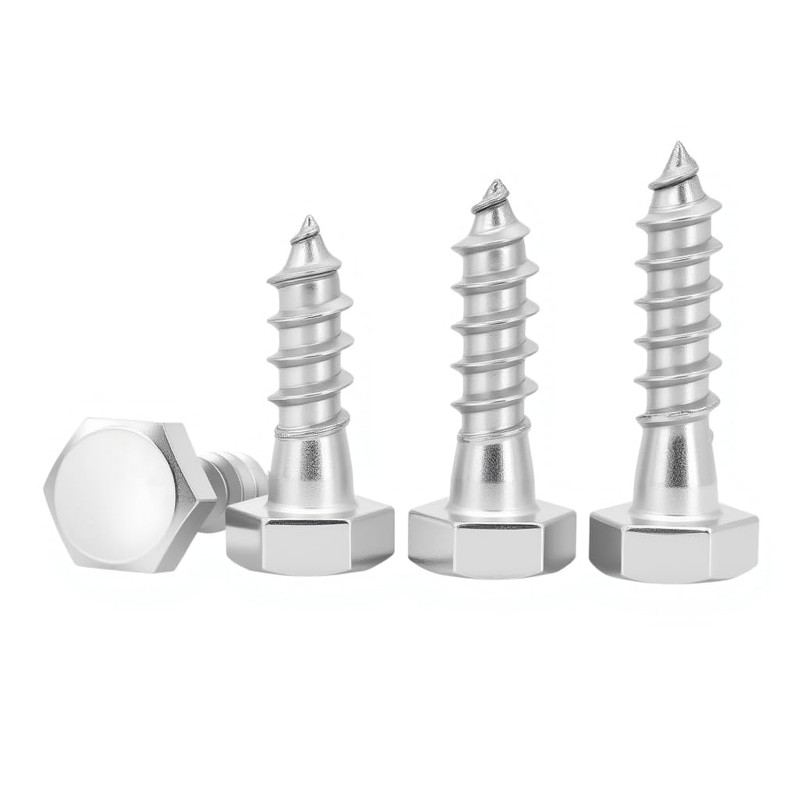 3/8×6'' (6 Pack) Hex Head Lag Screws Bolts with Washers,