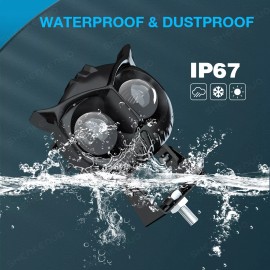 Unbranded Owl LED Work Light Pods Spot Fog Driving Yellow White Offroad UTV SUV Motorcycle