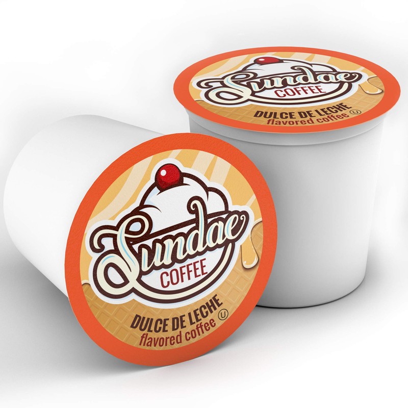 Sundae Ice Cream Flavored Coffee Pods, Compatible with 2.0 Keurig