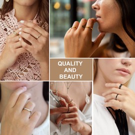 Stacking Rings for Women Black Size 11 Couples Rings