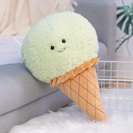 ANYEI Five-Color Ice Cream Pillow - Soft and Skin-Friendly Fabric, Meticulous Craftsmanship (Light Green)