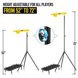 PLAYAPUT Baseball Soft Toss with Rebound Mesh Net - Hold Up 8 Balls Electric Baseball Training Equipment, Adjustable Height & Speed 6/8/10S Pitching Machine for Coaches & Players,Portable Carry Bag