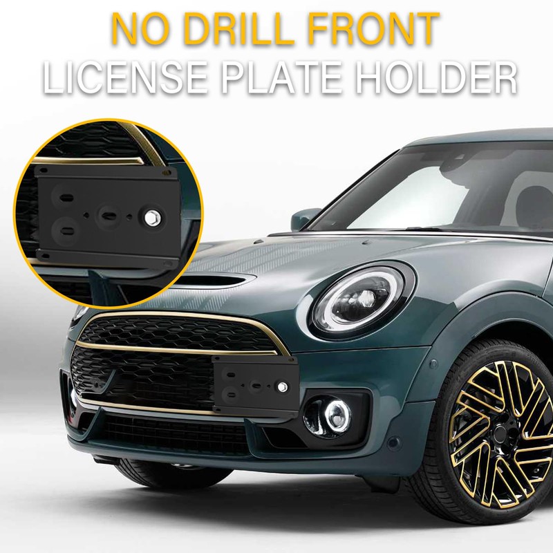 Anti-Theft License Plate Holder Compatible with Mini Cooper R50 R52