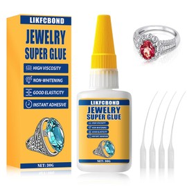 LIKFCBOND Jewelry Glue 30g Clear, Elastic String Adhesive Kit, Super Glue
