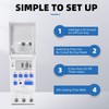 THC15A Digital LCD Electronic Relay Timer Din Rail 2 Wire
