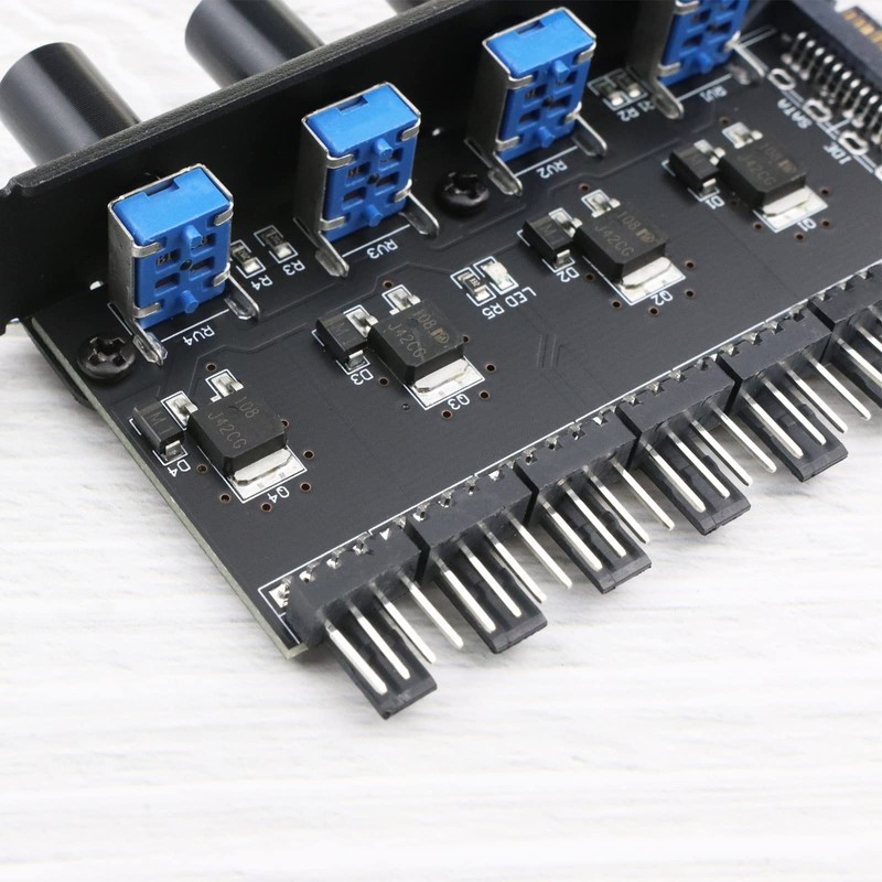 eMagTech 4 Knob Cooling Fan Speed Controller PC 8 Channels