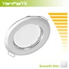5 x LED Recessed Spotlights, Round, Chrome, 3 Watt, 230