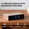 LEXON Flip Premium LCD Alarm Clock, Black, USB-Type C Charging,