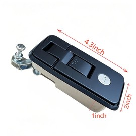 2PCS Compression Latches Cupboard Door Knob Latch Lock for RV Camper Trailer Motorhome Caravan Boat with The Key (Black, 2x4inch)