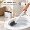 Flat Head Toilet Brush with Wall-Mounted Holder – Flexible Bathroom