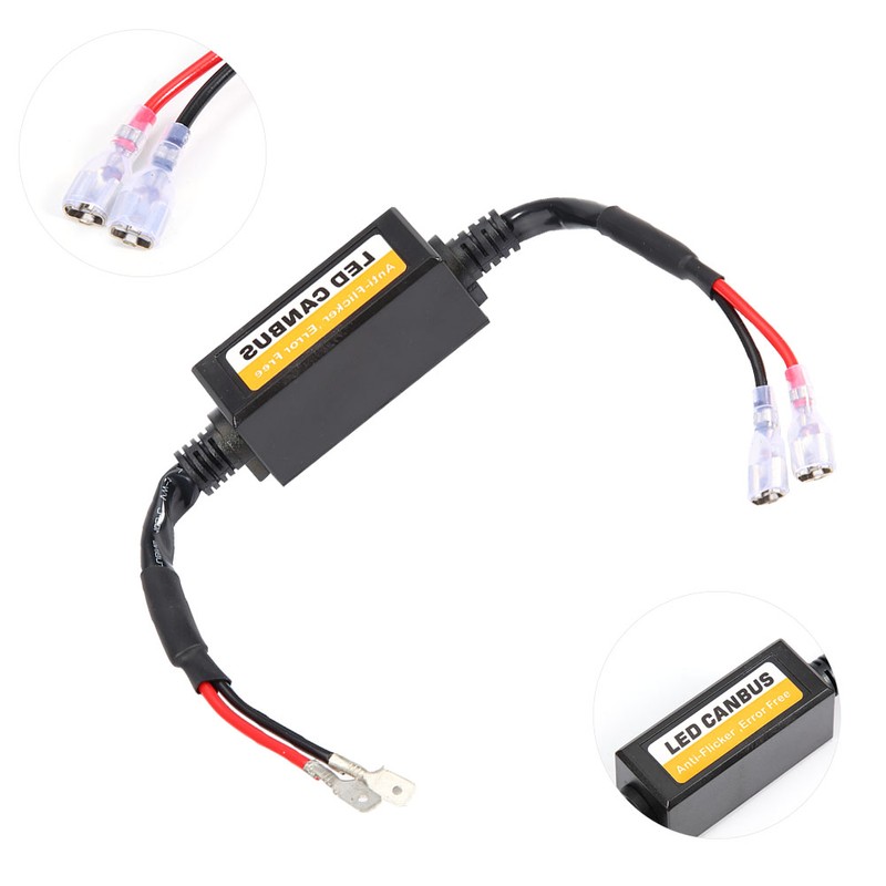 1Pair H1/H3 Canbus LED Headlight Decoder Device Anti Flicker Resistors