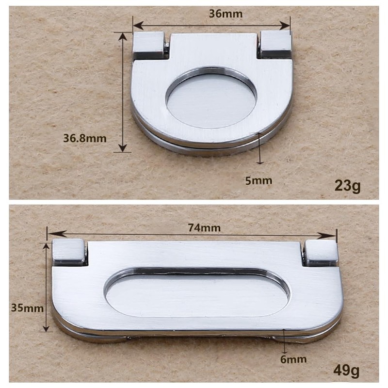 2 Pack Flush Pull Handle, Hidden Recessed Door Handle for