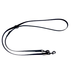 Biothane Dog Lead Black Hook Adjustable for Small Dogs / Large Dogs 2 m / 2.40 m / 2.80 m / 3.50 m / 5 m (Black, 2 m x 13 mm)