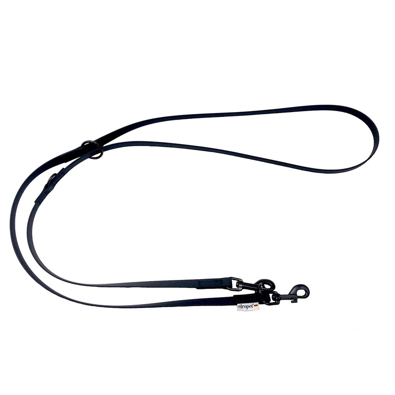 Biothane Dog Lead Black Hook Adjustable for Small Dogs /