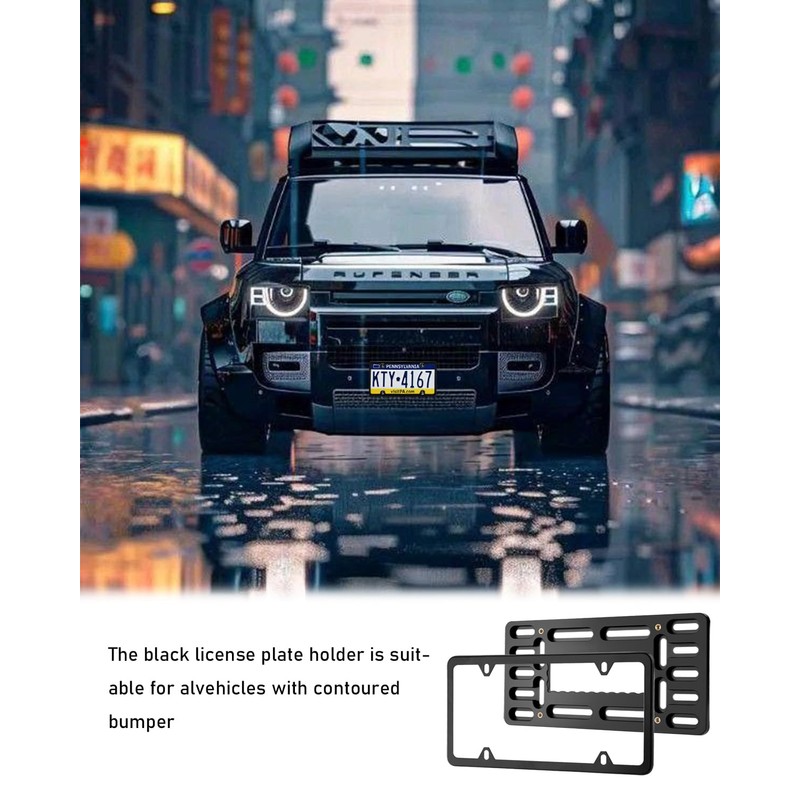 OKLPF Front License Plate Bracket- Front License Plate Mounting Kit，Universal