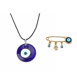 Turkey Evil Eye Brooch Pins Blue Lucky Eyeball Hands Brooch Charm Ethnic Microinlay Tiny Lapel Pin Brooches Jewelry for Men Women Vaction Gift-B, Metal, metal