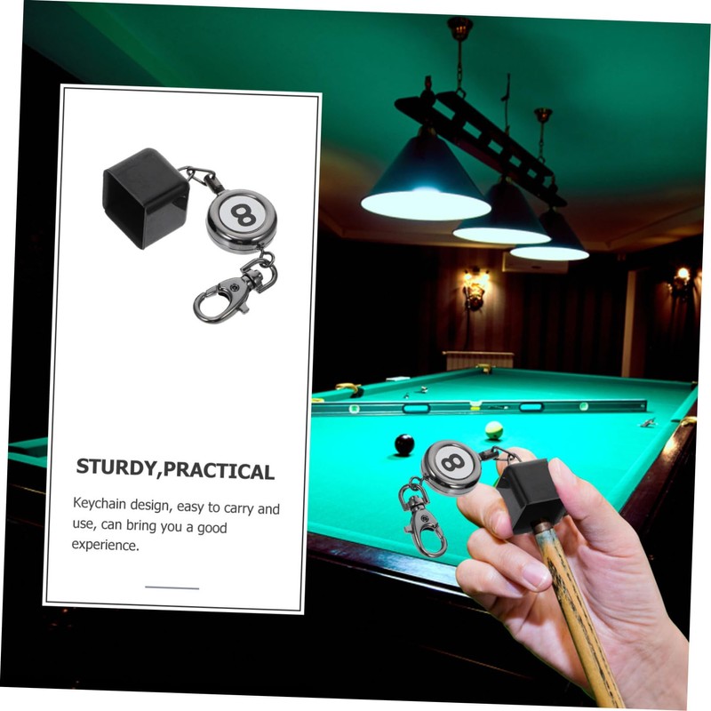 Kisangel Snooker Billiard Chalk Holder Keyring Pool Chalk Tip Protective