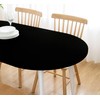 Wolkemer Fitted Oval Tablecloth Spandex Stretch Black Cocktail Table Cover