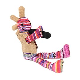 Kokopelli Doll X-Small Amulet Keychain, pink MIX