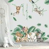 SMAOSTORE Forest Animals Elephant Monkey Vine Banana Leaf Sticker Stylish