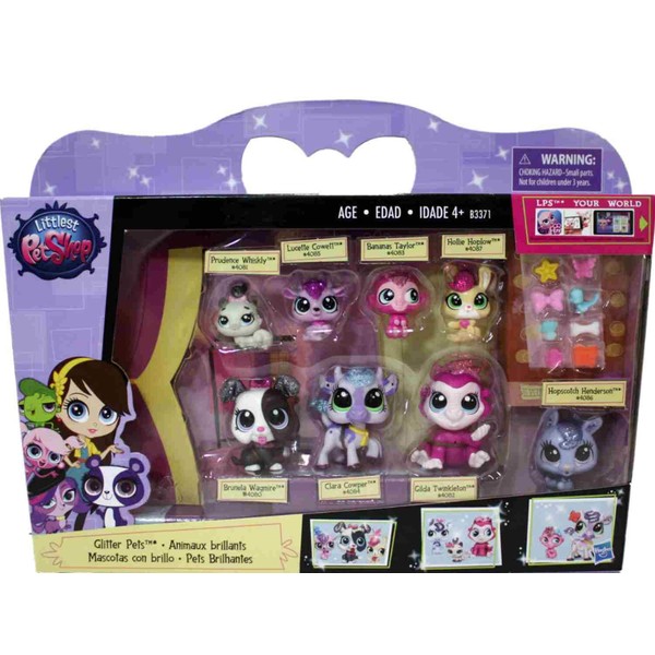 Hasbro Littlest Pet Shop Glitter Pets 8 Pack #4080-4087