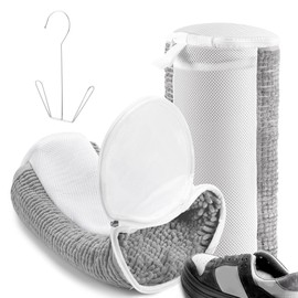Titiroba Shoe Laundry Net, Shoe Laundry Net, Includes Hanger for Shoes, Laundry Bag for Shoes, Washing Bag for Shoes, Machine Wash Shoes, Prevents Deformation, Sneakers, Shoes (14.6 x 7.5 x 7.5 x 7.5
