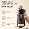 Dark Brown Hair Dye Shampoo 3 in 1 for Gray
