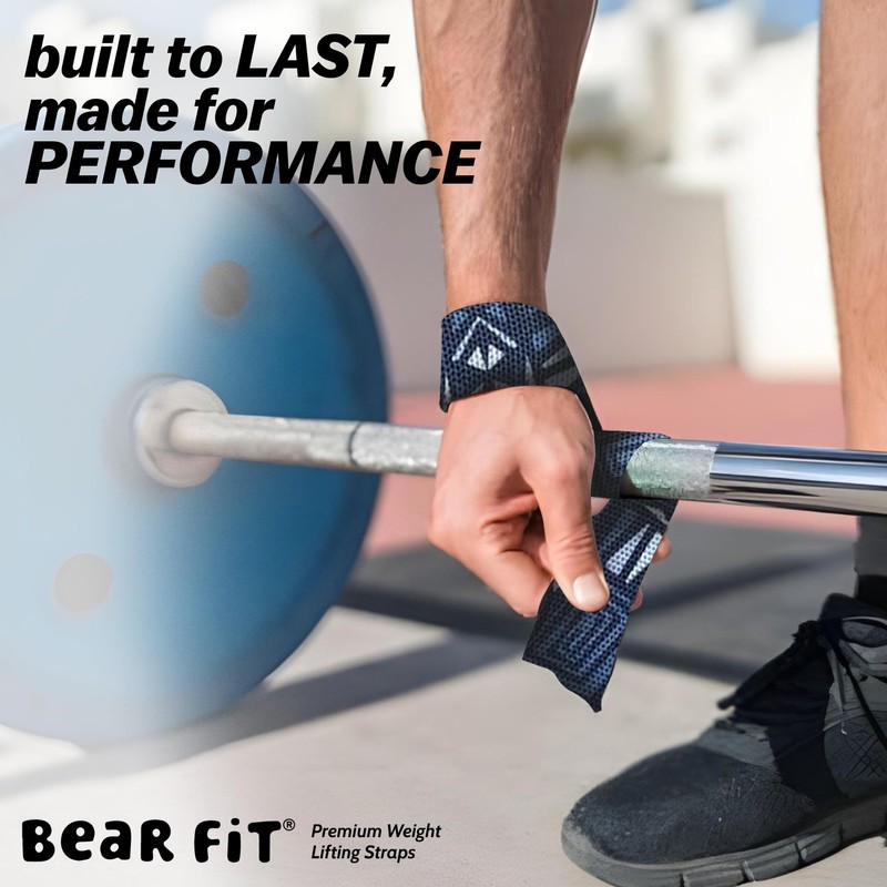Bear Fit | Premium Weight Lifting Straps with Neoprene Wrist