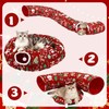 Cat Tunnel Christmas Tree Skirt Cat Donut Tunnel Bed,Gingerbread Man