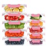 KOMUEE 10 Pack Glass Food Storage Containers, Meal Prep Containers