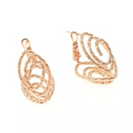 neXxtten Gold Tone Gold Plated Metal Omega Back Drop Earrings XPE2642E-GLD