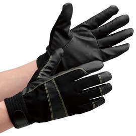 Midori Anzen Synthetic Leather Gloves, For Work, Non-slip, PU Winter Gloves, Cold Protection, LL Size, 1 Pair
