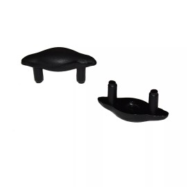 Unbranded 1-5/8" x 5/8" Dual Post Sling Rail Insert Floor Protectors Black - 8 Inserts